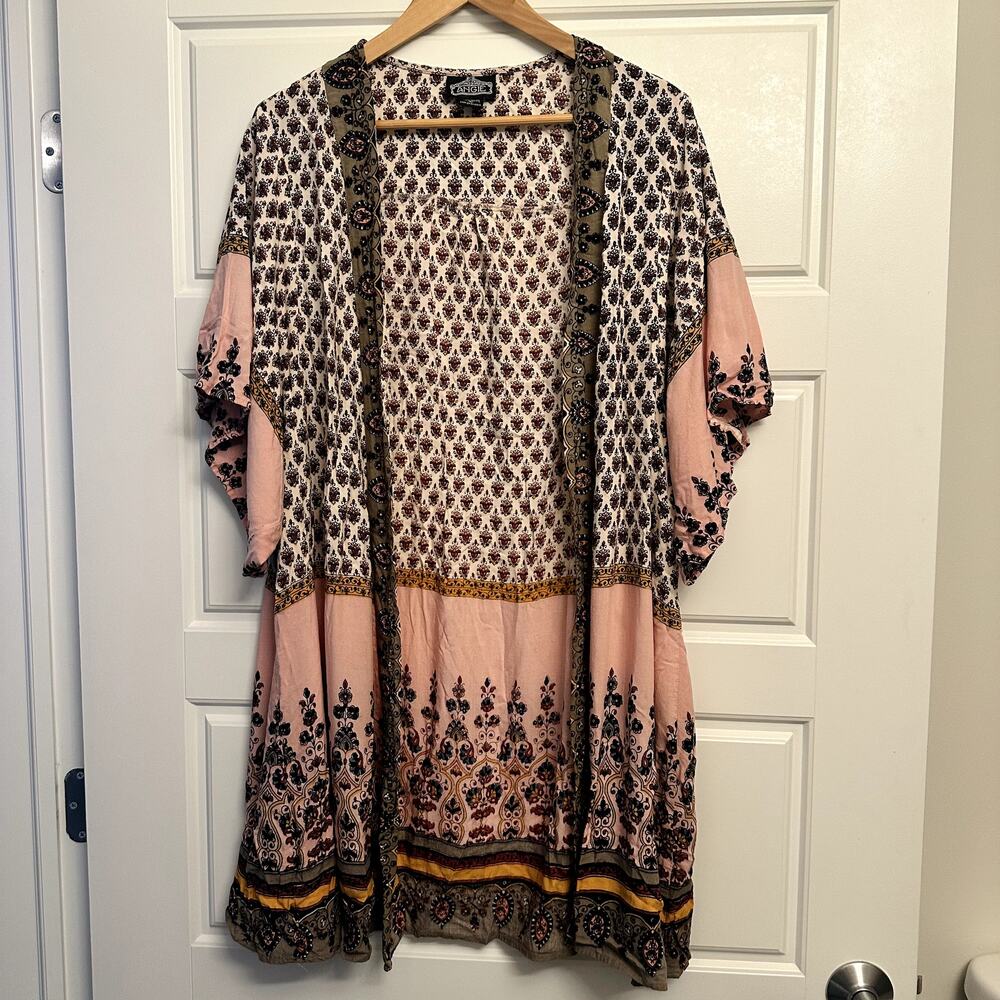 Angie Paisley Printed Kimono Sz L